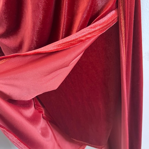 Asoph Velvet Long Sleeve Asymmetrical Dress • 1XL - Picture 6 of 7